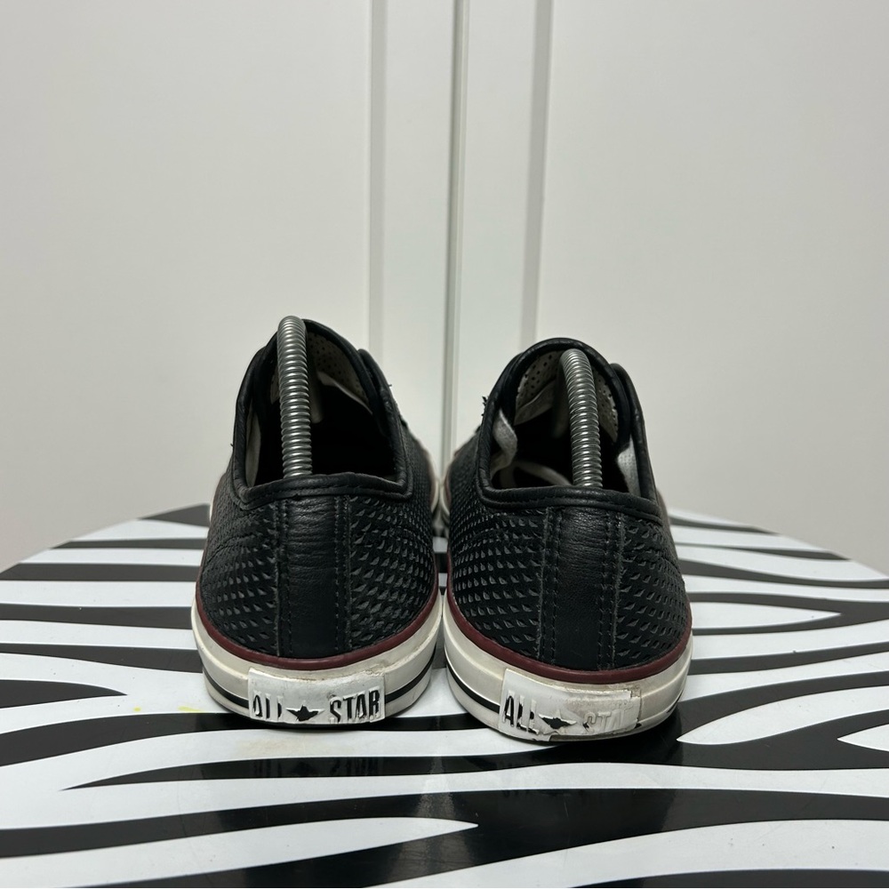 Converse ctas low black leather perforated - Picture 4 of 7